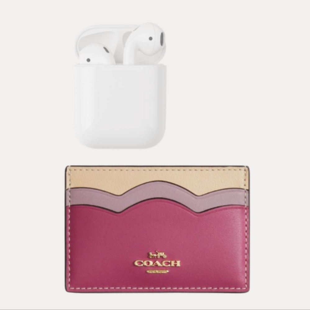 NWT Coach Petal Card Case Women's Leather Wallet - Picture 2 of 10